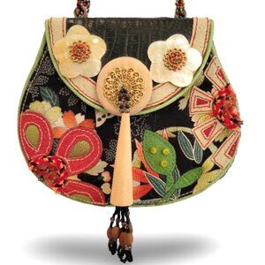 Mary Frances Embellished Handmade Floral Beaded Statement Bag! NEW